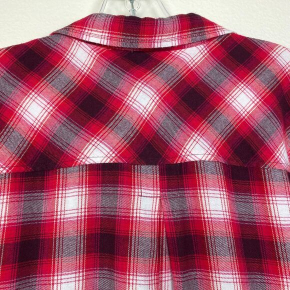 Boston Traders Women's Flannel Shirt Size L Red Plaid Cabin Soft Outdoor - Picture 5 of 9